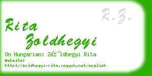 rita zoldhegyi business card